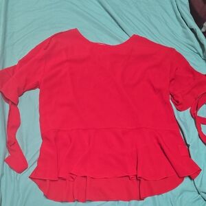 Gibson Latimer Vibrant Red Blouse